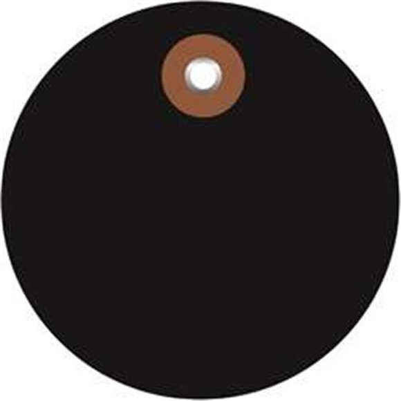Boîte Partners G26072 3 in. Tags Cercle en Plastique Noir - Pack de 100