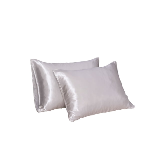 ERDOUY 2pcs Natural Silky Anti Static Pillowcase for Hair and Skin Soft Breathable 20*25inch（White）