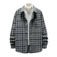 thumbnail image 5 of DDAPJ pyju Regular Fit Plaid Flannel Shirt for Men Clearance Sales,Casual Button Down Checked Shirt Jackets Open Front Long Sleeve Shacket Jacket with Chest Pocket, 5 of 6