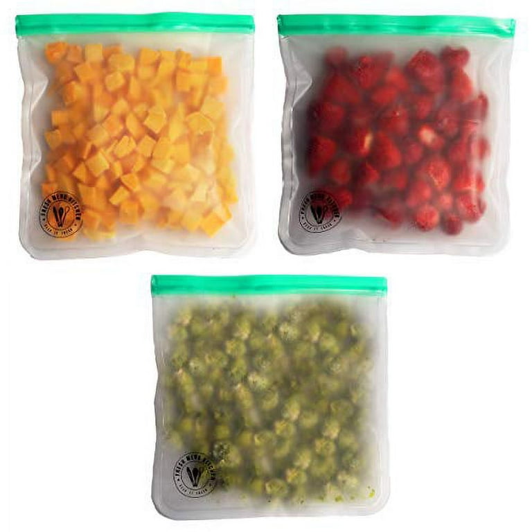 Reusable Freezer Bags One Gallon Size by Fresh Menu Kitchen