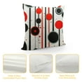 thumbnail image 4 of GOSMITH  Throw Pillow Covers Decorative Cushion Modern Abstract Red Black White and Grey Wavy Vertical Stripes Dot Polyester Pillow Cases Square Pillocases for Bed Sofa, 4 of 5