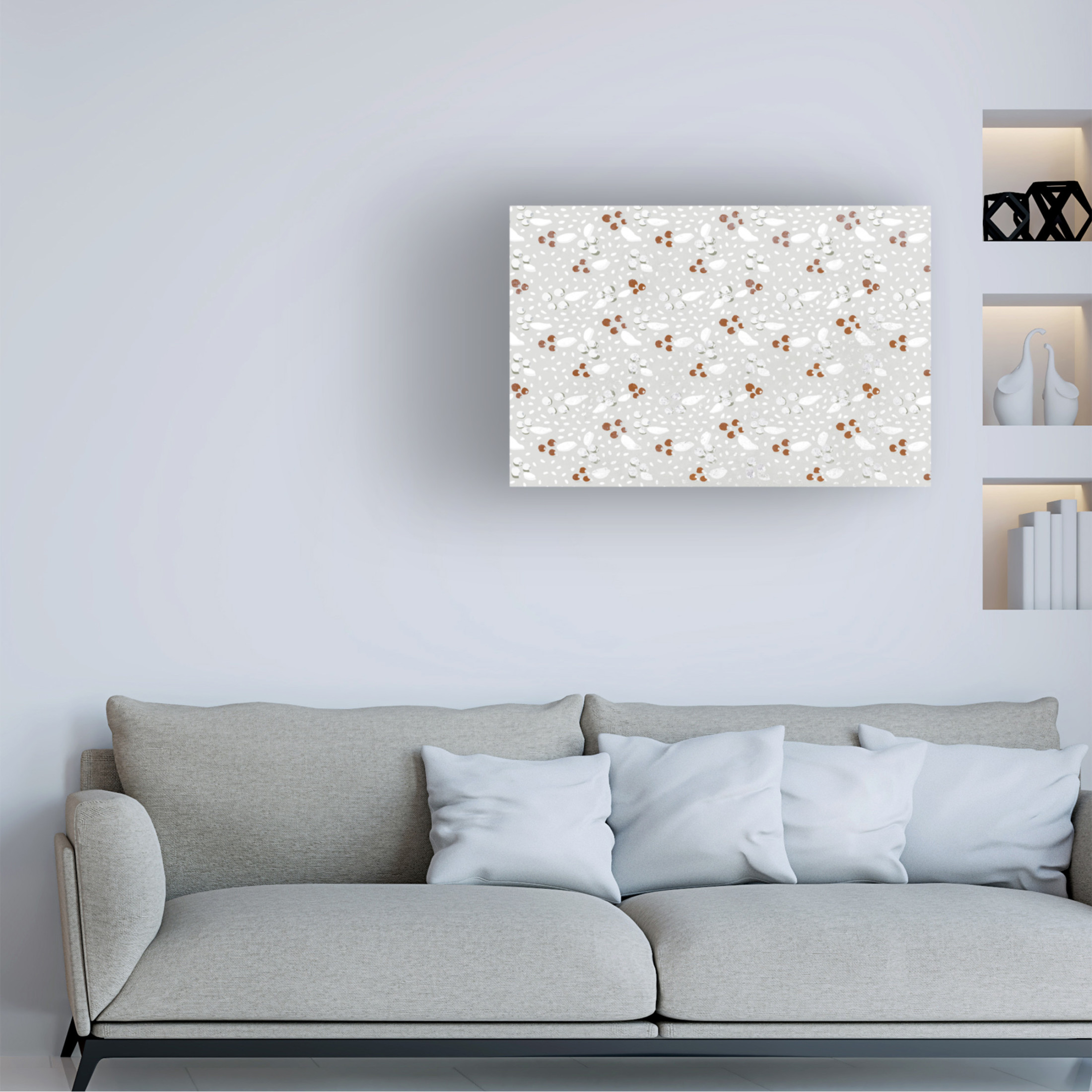 Canvas Wall Art - Treechild 'Berries in Winter Square' Wall Art for Living Room, Bedroom, or Office D?cor by Trademark Fine Art - 24 x 16 Inches