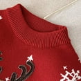 thumbnail image 6 of XAOWF Toddler Kids Girls Bulky Yarn Sweaters Thickened Cute Cartoon Christmas Graphic Long Sleeve Casual Knitwear Everyday Wear Relaxed Fit Versatile Tops 3-4 Years, 6 of 8