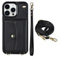 thumbnail image 1 of Crossbody PU Leather Wallet Case For IPhone 14 13 12 Mini 11 Pro X XS Max XR 8 7 SE 2020 2022 Card Slots Magnetic Lanyard Phone Cover, 1 of 5