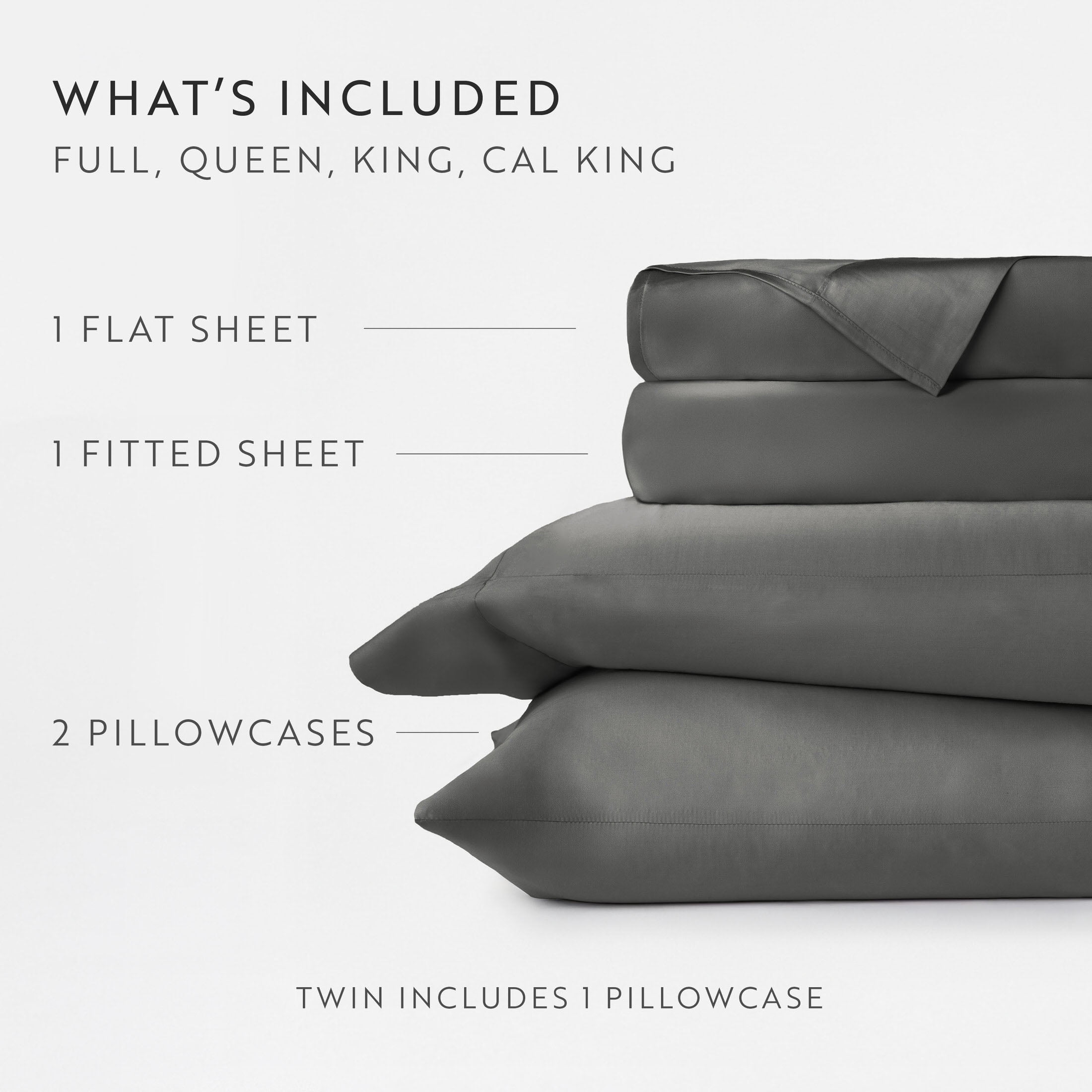 Noble Linens Rayon from Bamboo 4 Piece Luxury Bed Sheet Set, Gray, Queen