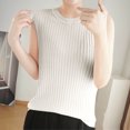 thumbnail image 2 of Htigea Women's Summer Tank Tops Sleeveless Casual Loose Shirts Knit Cami Sweater Vest White,XL, 2 of 4
