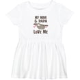 thumbnail image 3 of Inktastic My Mimi and Papa Love Me Sloth Girls Baby Dress, 3 of 5