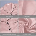 thumbnail image 3 of Ensemble de Pyjama pour Femmes, Robe Longue, Nuisette en Satin, Coupe Ample pour des Nuits Confortables, 3 of 7