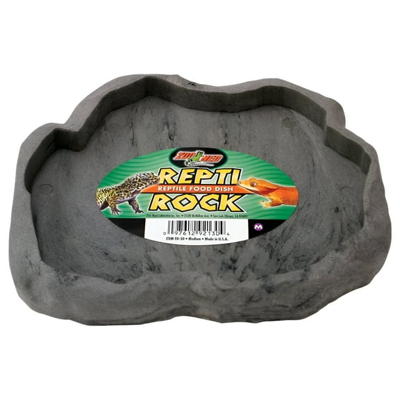 Zoo Med Repti Rock Food Dish, Medium, Assorted Colors
