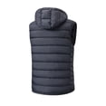 thumbnail image 3 of Turilly Plus Size Men's Puffer Vest Hooded Sleeveless Zip Up Quilted Warm Outerwear for Fall Winter Outdoor, 3 of 8