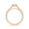 thumbnail image 2 of ANGARA Natural Princess-Cut Diamond Halo Engagement Ring in 14K Rose Gold for Women (Size-4.5mm| Color-H| Clarity-SI2) | April Birthstone, Anniversary, Jewelry Gift for Women | Natural Diamond Ring, 2 of 9