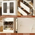 thumbnail image 5 of iSunirm 5FT Closet System with 2 Sets, 120'' Walk in Closet with 4 Drawers & Doors, Heavy Duty Closet Organizer with 2 Hanging Rods, Wardrobe Closet Clothing Rack, Load 1200+LBS, White, 5 of 6