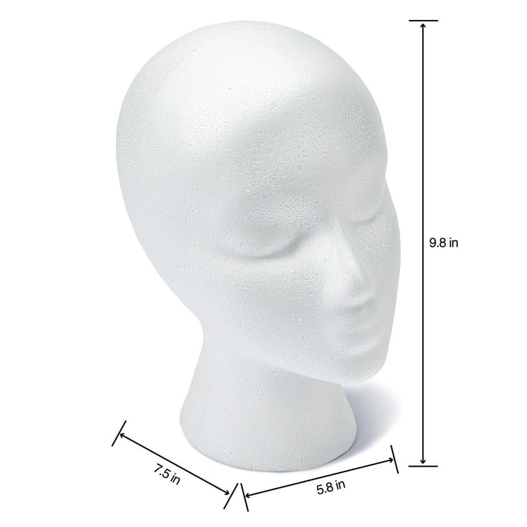 FloraCraft SmoothFōM Female Head 5.8" x 7.5" x 9.8" White