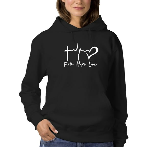 Faith Hope And Love. Hoodie Women -GoatDeals Designs, Female Large
