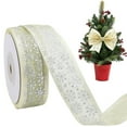 thumbnail image 2 of BINGLI 1 Inch Wide Christmas Wired Ribbon, Snowflake Organza Sheer Glitter Ribbon for Xmas Tree, Wreath, Party Decoration, Gift Wrapping, 2 Lengths Options Available, 2 of 4