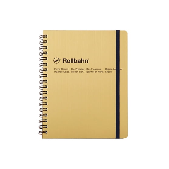 Delfonics Rollbahn Spiral Classic Notebooks: 5-1/2 in. x 7 in. (Gold)