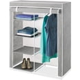 thumbnail image 3 of Garde-robe Compacte REJODA-Whitmor - Gain de Place - 4 Tablettes et Tringle Suspendue - Gris, 3 of 4