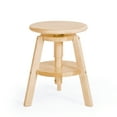 thumbnail image 5 of Guidecraft Adjustable Drafting Wooden Stool-Natural: Drafting Chair for Kids, 16”-18” Inch Swivel Stool for Kids' Art Studio Furniture | Toddler Chair for Drawing, Painting, and Crafting, 5 of 5