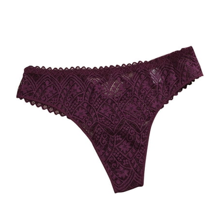 Vblhal Clearance Clothes under $5.00 Womens T-Back Lace Thongs Sexy See Through Hipster Panties G-Strings Lingerie Underwear Panty Low Rise Briefs Tangas