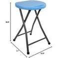 thumbnail image 2 of XgoodX Folding Stools - 18.5in Height, Metal, Heavy Duty (1 Pack, Light Blue), 2 of 6