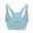 Blue, variant on Women's Sports Bras Plus Size Medium Under $10 Solid Color Wireless Back Beauty Gathering Chest Cushion Ventilation Yoga Sports Bra