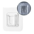 thumbnail image 5 of Wall Hook Plastic Double Side Storage Holders Self Stick Wall Hanger Bathroom Waterproof Wall Holder, 1 Pair, 5 of 10