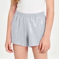 thumbnail image 5 of WAVSUF Girls Leggings Shorts Classic Fit Elastic Waist Comfort Soft Casual Summer Sports Shorts Silver Size 2, 5 of 10