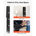 thumbnail image 5 of VEVOR 5-Tier Foldable Storage Shelf, 28W x 13D x 66H Inch Folding Metal Rack Shelving Unit, No Assembly Organizer Shelf with 5 Wheels & 4 Hooks for Pantry, Kitchen, Garage, Basement, Black, 5 of 9