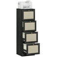 thumbnail image 1 of HOMCOM 4 Drawer File Cabinet Lockable Filing Cabinet for A4 Letter Black, 1 of 10