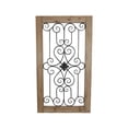 thumbnail image 1 of Cheungs 5121 Brown Wood Frame Wall Decor with Iron Center, 1 of 1