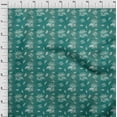 thumbnail image 4 of oneOone Polyester Spandex Dusty Teal Green Fabric Floral & Diy Clothing Quilting Fabric Print Fabric By Yard 56 Inch Wide, 4 of 6