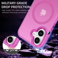 thumbnail image 7 of GAOBAO Compatible with iPhone 16 Plus Case, Magnetic Translucent Matte Slim Shockproof Phone case Compatible with MagSafe Women Men Girl Boy Protective Cover, Purple, 7 of 7