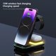thumbnail image 5 of Cargador inalámbrico, inteligente, 15 W, carga rápida inalámbrica, reloj, auricular, luz nocturna, cargador inalámbrico 4 en 1, compatible con Android e iOS, soporte para teléfono móvil, carga rápida, 5 of 8