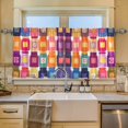thumbnail image 2 of Yayeee Kitchen Curtains Tier Set of 2 Light Filtering 57"x24" Over Sink Window Panels, Colorful Jars, 2 of 7