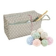 thumbnail image 5 of Large Capacity Yarn Storage Organizer Tote Bag with Multi-Compartment Pockets for Knitting Crochet Supplies, Portable Needlework Weaving Tool Holder, Home Sewing Accessories Carrier, 5 of 7
