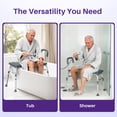 thumbnail image 3 of KEKOY Tub Transfer Bench for Bathtub and Showers, Adjustable Shower Bench, Bath Shower Chair Seat 400LBs for Elderly, Adults and Disabled, 3 of 9