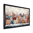 thumbnail image 2 of Designart "Multicolor Winter Cityscape III" Landscapes Framed Wall Art Decor - Traditional Colorful Winter Landscape Living Room Framed Canvas Art, 2 of 6