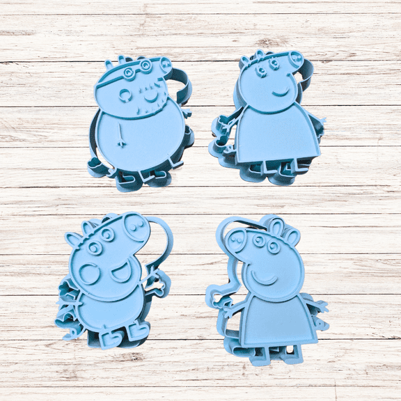 Peppa Pig N Family Cookie Cutters,