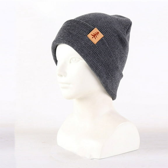 CYRBOKO Toddler Boys Beanies, Winter Thermal Athletic Knitted Skiing Caps Dark Gray Size 1-4 T