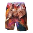 thumbnail image 4 of Fuzoiu Oil Paintings of Elephants Print Men's Beach Shorts,Men's Swim Trunks,Quick Dry Board Shorts with Pockets,Men's Bathing Suits for Surfing, Running, and Casual Wear-Small, 4 of 6