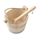 thumbnail image 5 of Barril de madera para sauna y cucharón portátil de 5 l, resistente, práctico, de gran capacidad para sauna, hogar, spa y baño, 5 of 9