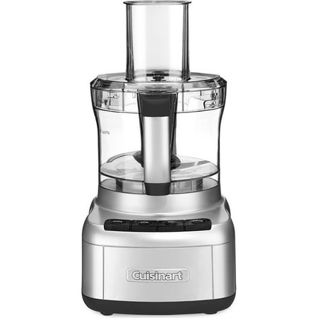 Cuisinart 8 Cup Food Processor with Stainless Steel Shredding and Slicing Discs, Features Rubberized Control Panel with Blue LED Lighting, Dishwasher Safe