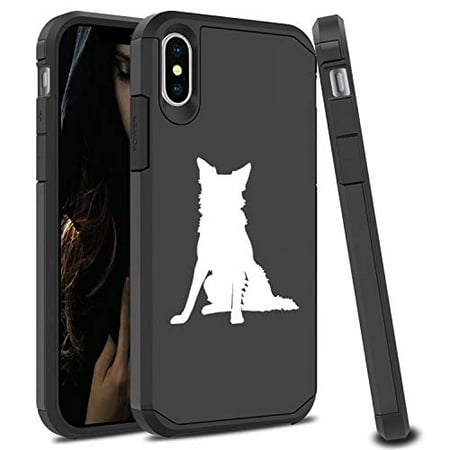 - Shockproof SI Impact Hard Soft Case Cover Protector for Apple iPhone Border Collie (Black, for Apple iPhone XR)