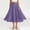 Purple, variant on Dianli Flax A Line Skirt Ankle Skirt Women's Solid Color Elastic Waist Flax A Line Ankle Length Pull On Skirt Breathable Summer Casual Beachwear A Line Skirt