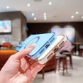 thumbnail image 7 of Compatible with Magsafe Case for iPhone 12,Love Heart Pattern Electroplated Design Soft TPU Shockproof Protective Full Camera Lens Protection Magnetic Case for iPhone 12-Blue, 7 of 7