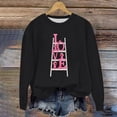 thumbnail image 1 of Chandails à Capuchon pour Femmes Mode Sweat à Capuche Imprimé Lettres de la Saint-Valentin Manches Longues Ample Col Rond, 1 of 3