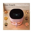 thumbnail image 5 of Willow Kitchen 5Qt Glass Air Fryer, Shell Pink – Non-Toxic Digital Air Fryer, Precision Touch Screen, 5 Cooking Presets, Keep Warm Function, Even Crisp Tech, 1500W Small Air Fryer, 5 of 10