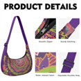 thumbnail image 3 of Adjustable Strap Bag Lightweight Nylon Ethnic Paisley Pattern Bohemian Crossbody Bag for Travel Outdoor Activity Compact Portable Unisex Use, 3 of 5