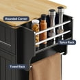 thumbnail image 5 of Asofer 33.6" Kitchen Island Cart with Storage, Adjustable Shelf & Drawer, for Dining Room, Black, 5 of 11