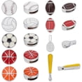 thumbnail image 1 of 36 cuentas deslizantes de 9 estilos, esmaltadas, para deportes, béisbol, fútbol, ​​baloncesto, espaciadores coloridos., 1 of 6